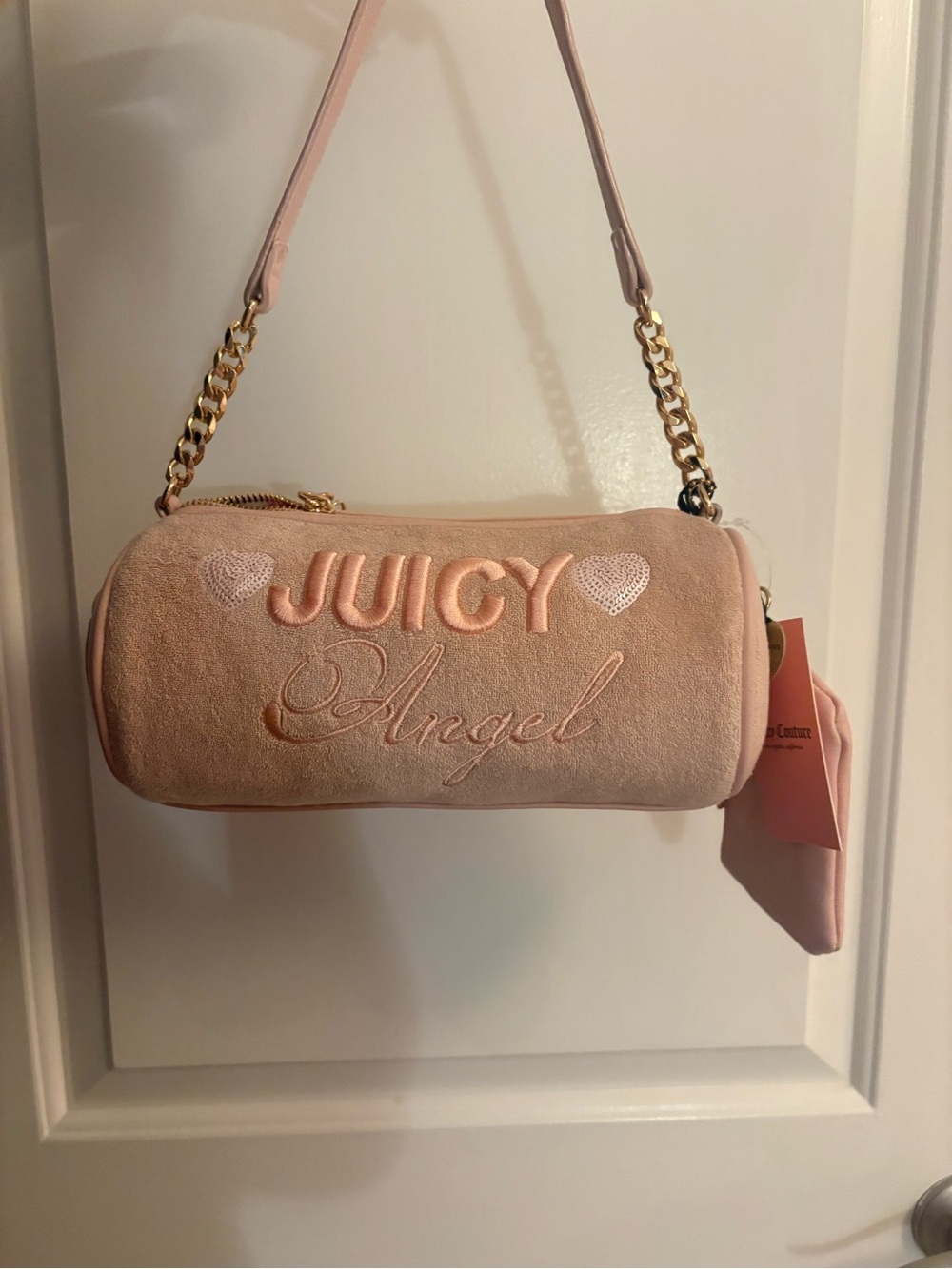 Juicy Couture Pink 'Juicy Angel' Barrel Shoulder Bag